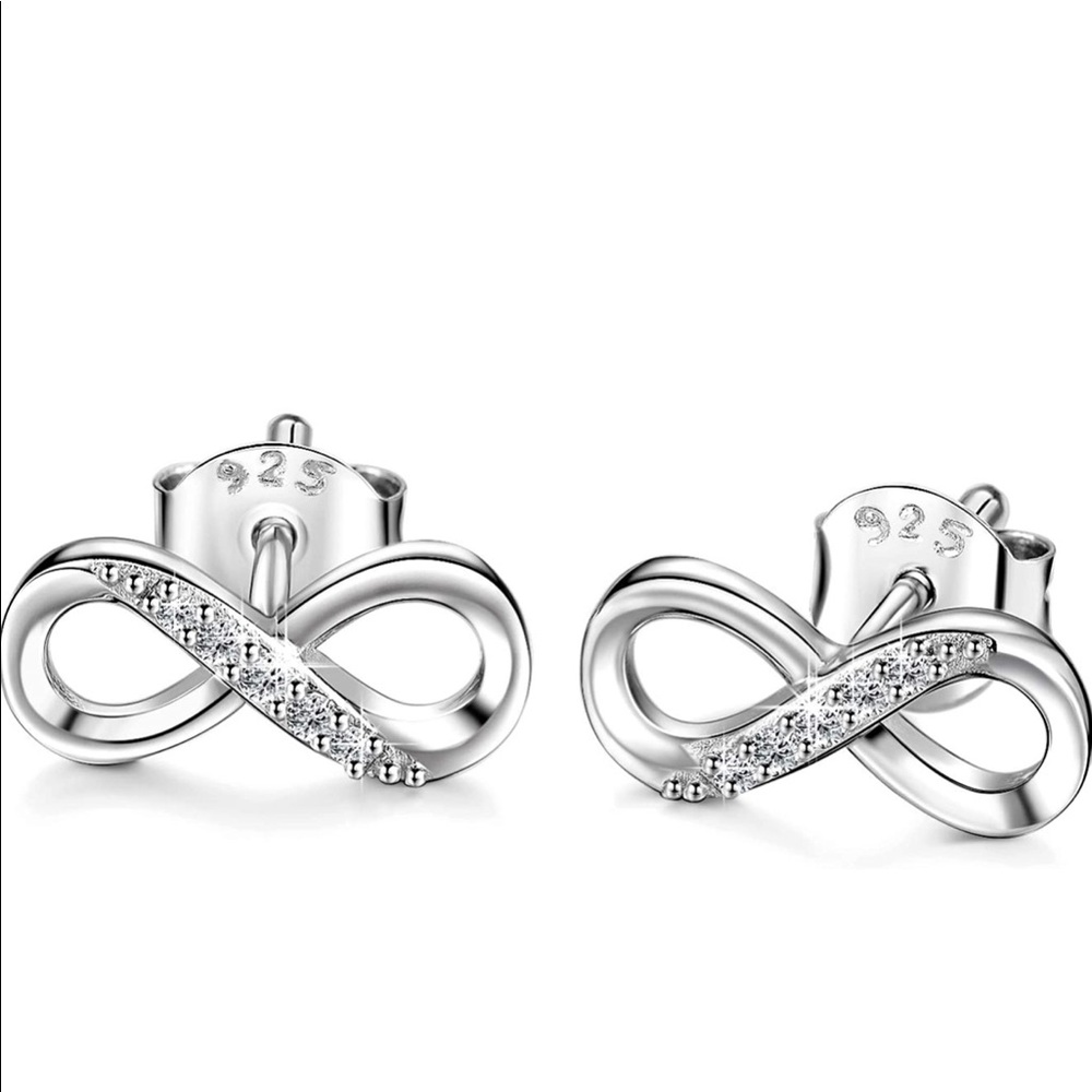 Sterling Silver Infinity Earrings - image 1